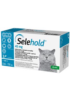 Selehold pro kočky 45mg 2,6-7,5kg 3x0,75ml PRODEJ POUZE V ORDINACI