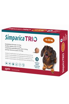 Simparica Trio 5-10kg pro malé psy 3tbl PRODEJ POUZE V ORDINACI