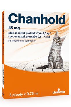 Chanhold 45mg Spot-on pro kočky 2,6-7,5kg 3x0,75ml