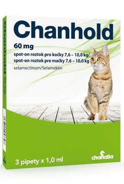 Chanhold 60mg Spot-on pro kočky 7,6-10kg 3x1ml