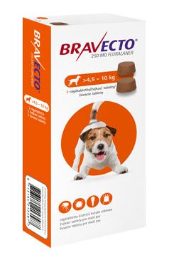 Bravecto TBL S 250mg 1x2tbl  (pes 4,5-10kg) PRODEJ POUZE V ORDINACI