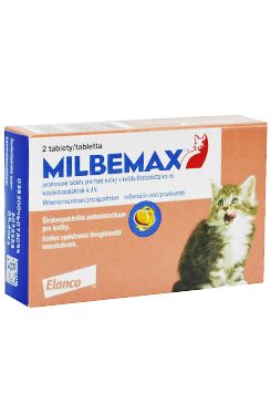 Milbemax 4/10mg pro malé kočky a koťata 2tbl PRODEJ POUZE V ORDINACI