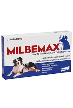 Milbemax 12,5/125mg pro psy 2tbl PRODEJ POUZE V ORDINACI