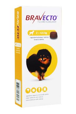 Bravecto TBL XS 112,5mg 1x1tbl   (pes 2-4,5kg) PRODEJ POUZE V ORDINACI