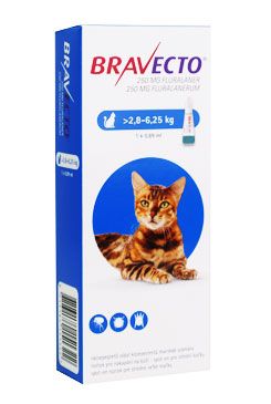 Bravecto Spot on Cat M 250mg (>2,8-6,25 kg) PRODEJ POUZE V ORDINACI
