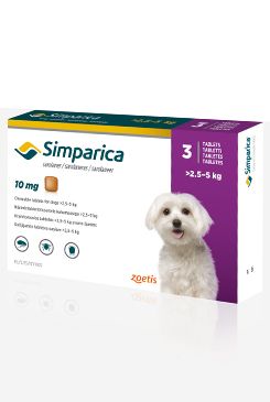 Simparica 3x10mg trpasličí psi 2,5-5kg PRODEJ POUZE V ORDINACI