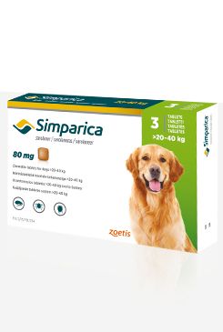 Simparica 3x80mg velcí psi 20-40kg PRODEJ POUZE V ORDINACI