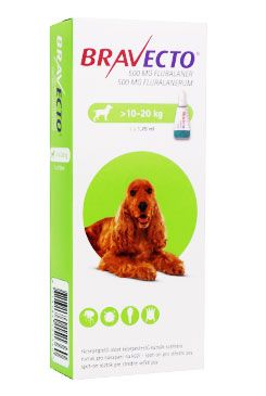 Bravecto Spot on Dog M 500mg psi (>10-20 kg) PRODEJ POUZE V ORDINACI